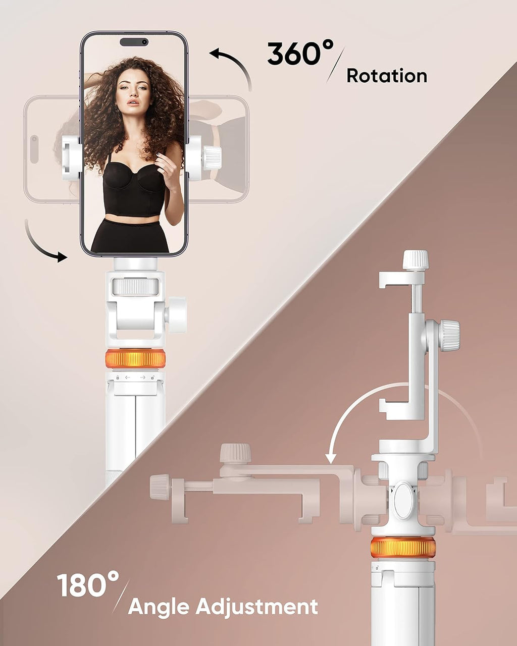 62" Tripod for iPhone, Sturdy Selfie Stick Tripod with Remote & Lightweight Phone Stand, Solidest Portable Cell Phone