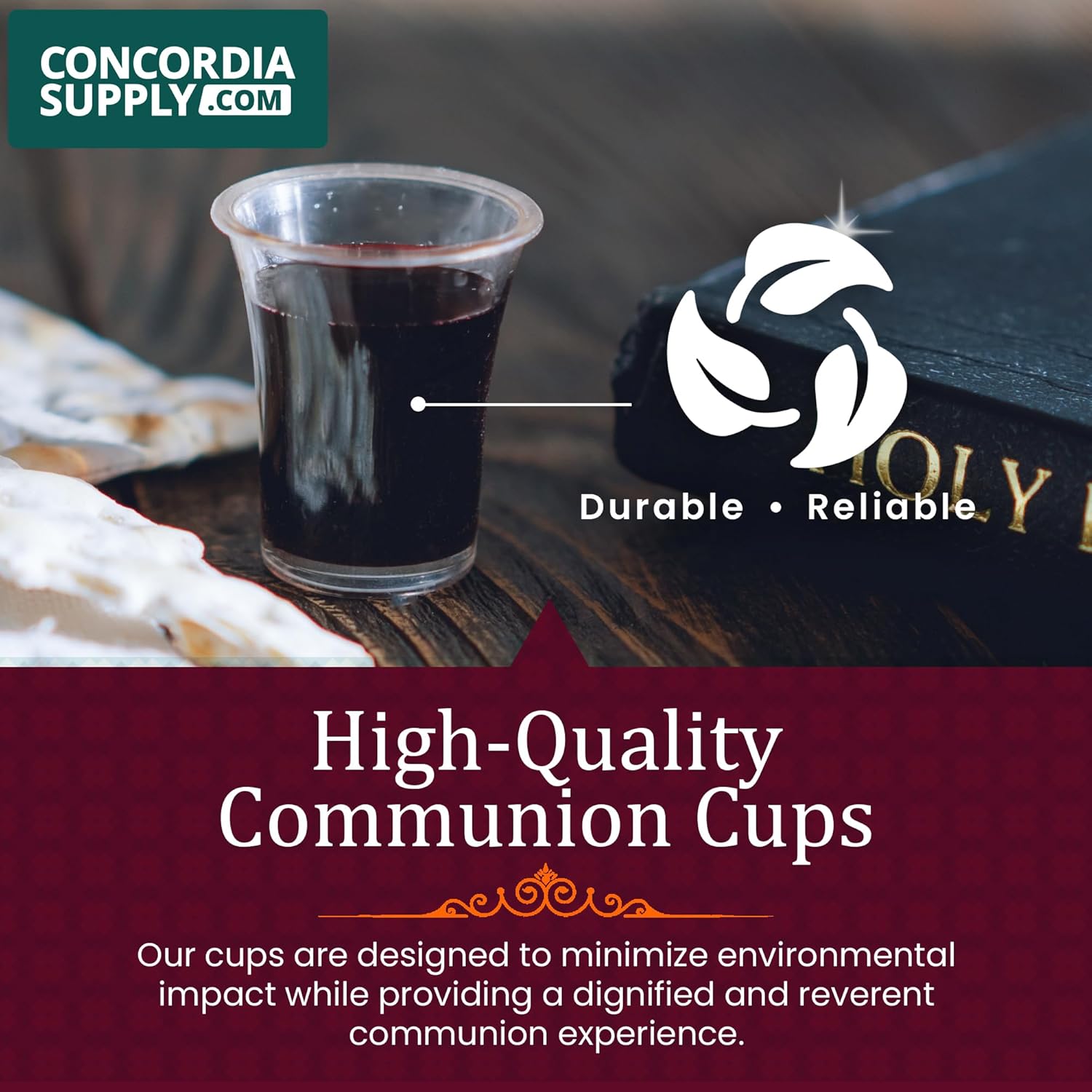 Communion Cups 1-3/8" Recyclable Clear Plastic (1000 Cups)
