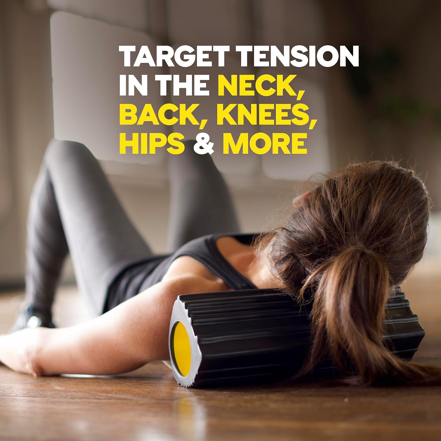 Training Rocker Myofascial Release Roller, Neck and Back Massage Roller for Muscles, Round Foam Roller for Stretching