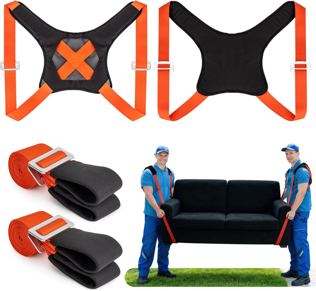 Moving Straps for Lifting, with Back Support for 2 Person | Shoulder Moving System, Move & Carry Furniture Appliances