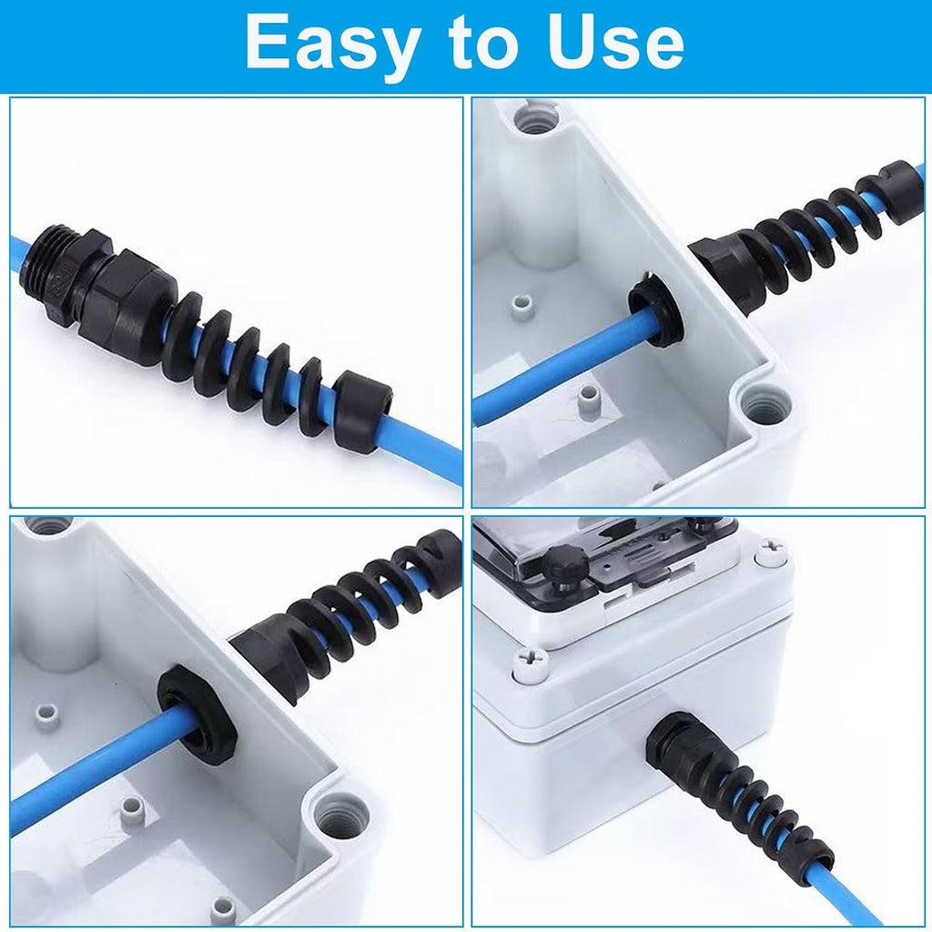 4Pcs Strain Relief Cord Connector Cord Grip NPT 1/2"