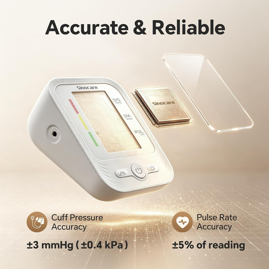Blood Pressure Monitor, Upper Arm BP Machine, FDA Cleared
