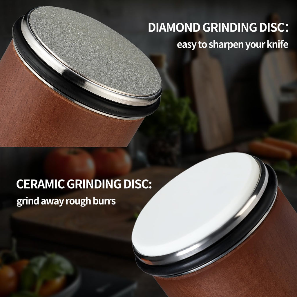 Rolling Knife Sharpener Kit, Knife Sharpening Kit, Kitchen Knives Sharpener Roller with Diamond and Ceramic for Steel