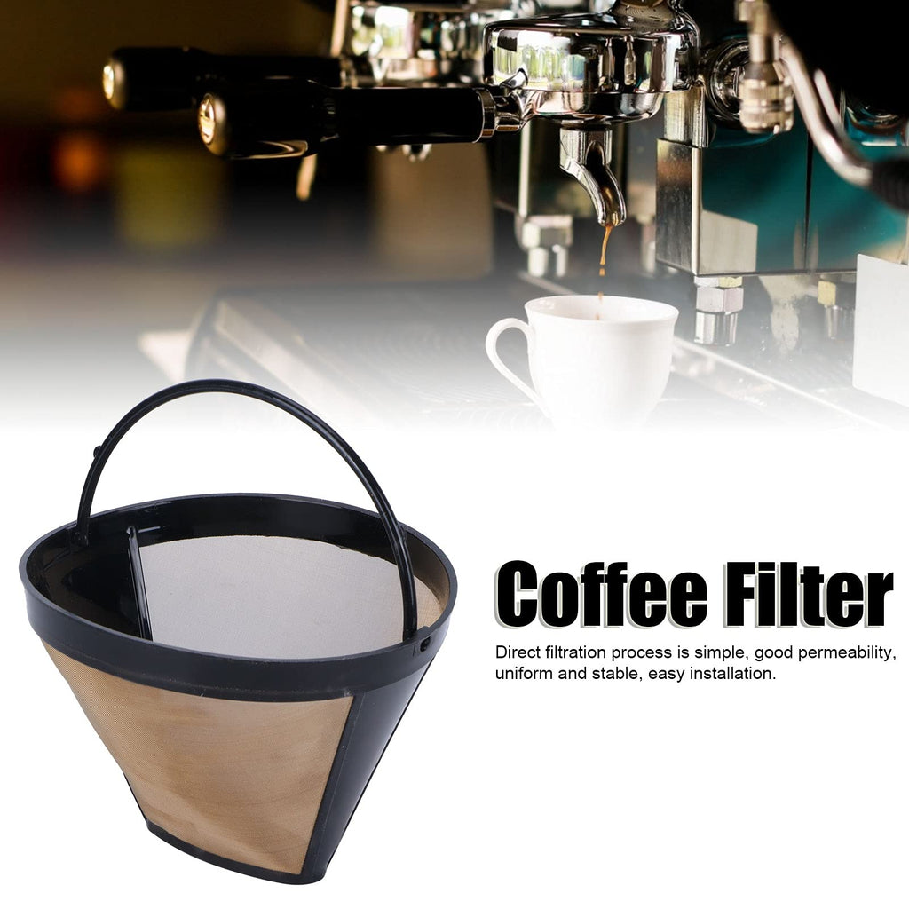Stainless Steel Coffee Filter, Reusable Mesh Cone Coffee Filter Strainer, Replacement Coffee Maker Basket Filter Coffee Bar Brewer Filters Mesh Coffee Filter Basket