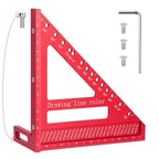Large Carpenter Square 8.42" x7.67 Precision Woodworking Tools 15-90 Degree Versatile 3D Multi-Angle Square with Angle Pin for Woodworking,Engineering and Construction