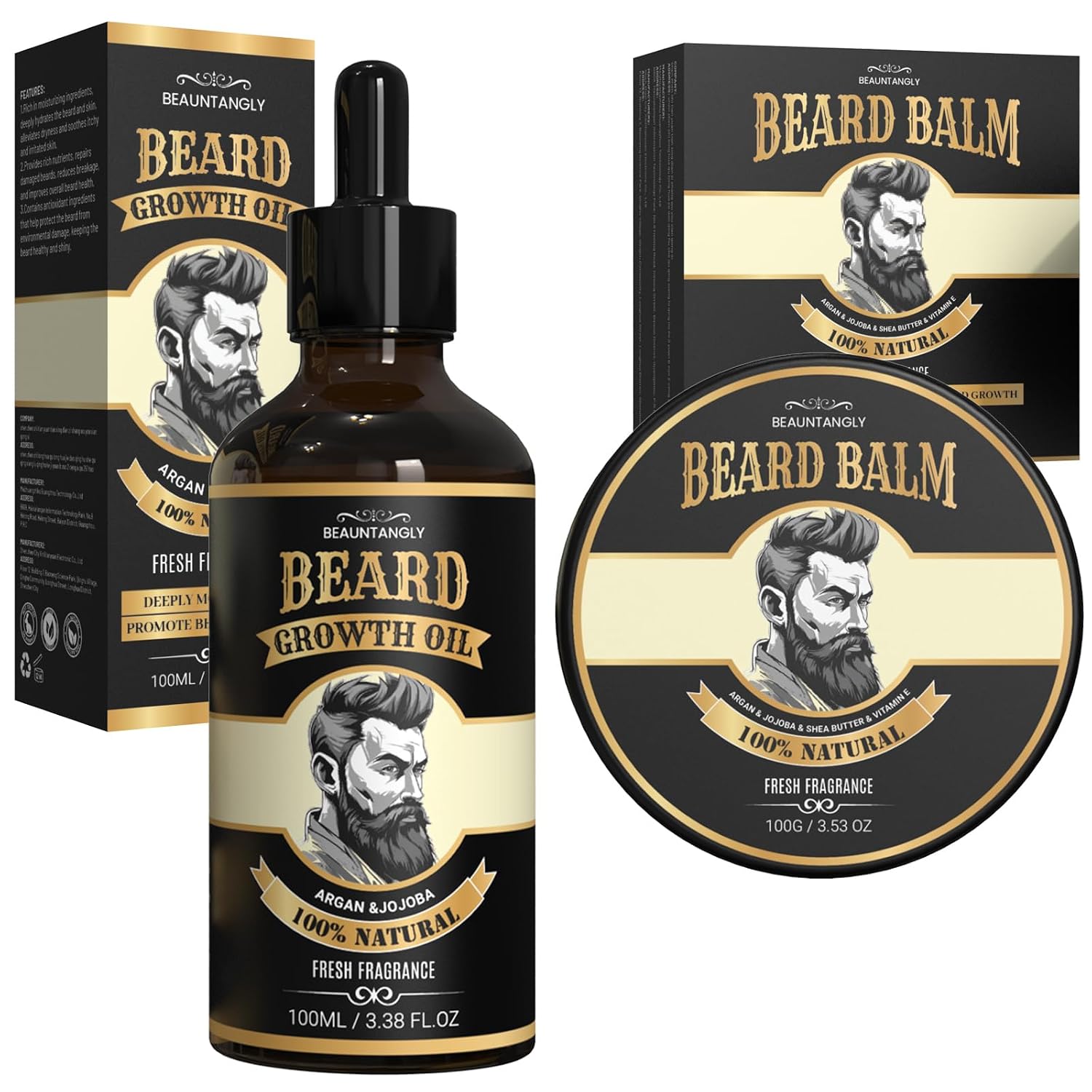 Beard Oil Beard Balm Kit for Men