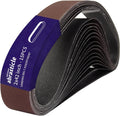 15 Pcs 2 x 42 Inch Assorted Aluminum Oxide Sanding Belt - 80/120/150/240/400 Grit