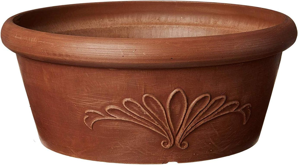 PSW TA25TC Plastic/Stone/Wood Composite Bulb Pan – No Drainage Hole (Drillable), Planter Bowl for Succulents, Bonsai