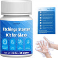 Glass Etching Kit, 2.8 oz, Firm-Grip Stencils, Crisp Matte Finish