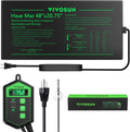 48" x 20.75" Seedling Heat Mat and Digital Thermostat Combo Set | UL & MET-Certified Warm Hydroponic Heating Pad for