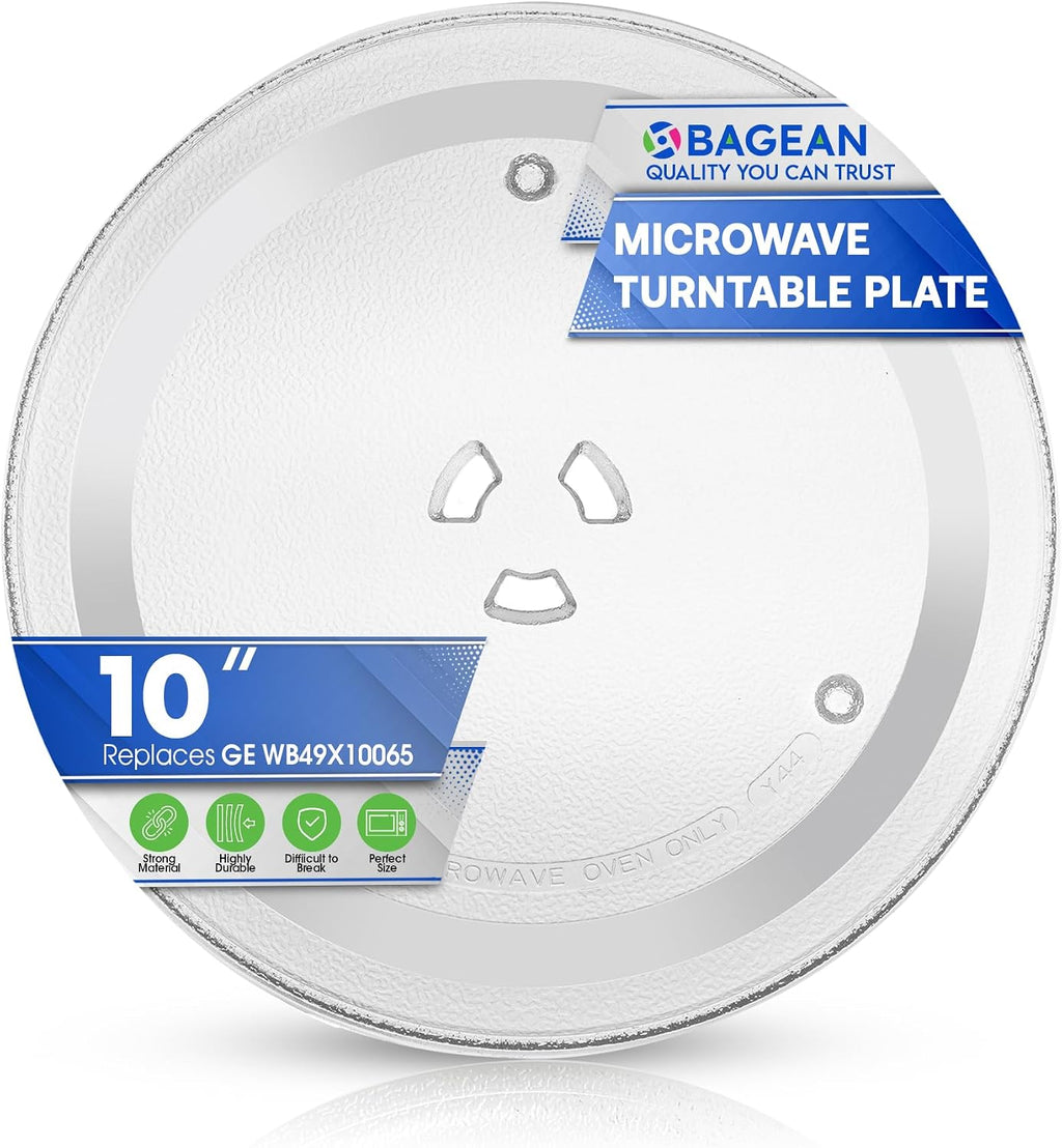 Microwave Plate Replacement 10 inch Fits WB49X10065 GE Microwave Turntable Plate - Exact Replacement Microwave Glass