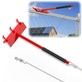 Chain Link Fence Top Rail Tensioner Tool, Heavy-Duty Steel Stretcher with 3 Hooks & 28" Cable Hook, 300 lbs Pull