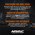NAVAC NSP1 Bluetooth Pressure Probe - Digital Display, 164 ft Range