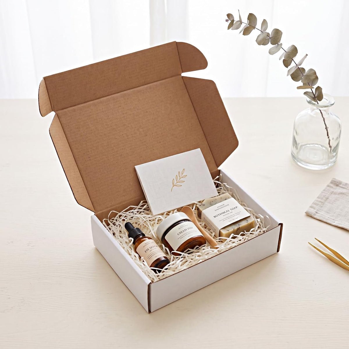 9x6x2 Shipping Boxes Set of 60, White Corrugated Cardboard Mailer Box for Packing Small Business