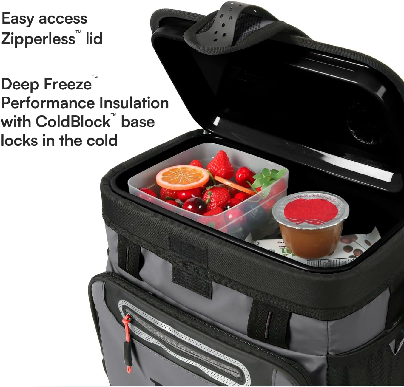 Deep Freeze Cooler - Zipperless Hardbody Cooler - Deep Freeze Insulation, HardBody Liner, and SmartShelf