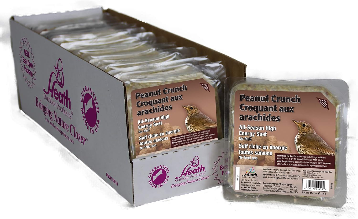DD18-10, Peanut Crunch Suet Cake - 10 Pack