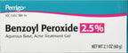 2.5% Benzoyl Peroxide Acne Treatment Gel 60gm Tube
