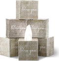 6 Pack Facial Tissues Cube Boxes, 2 Ply 80 Per, Christian, Bless You