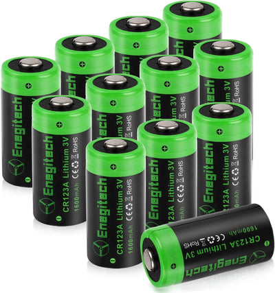 CR123A 3V Lithium Battery, 123 Lithium Batteries 3 Volt 1600mAh for Smart Smoke Detector, Fire Alarm, Flood & Freeze