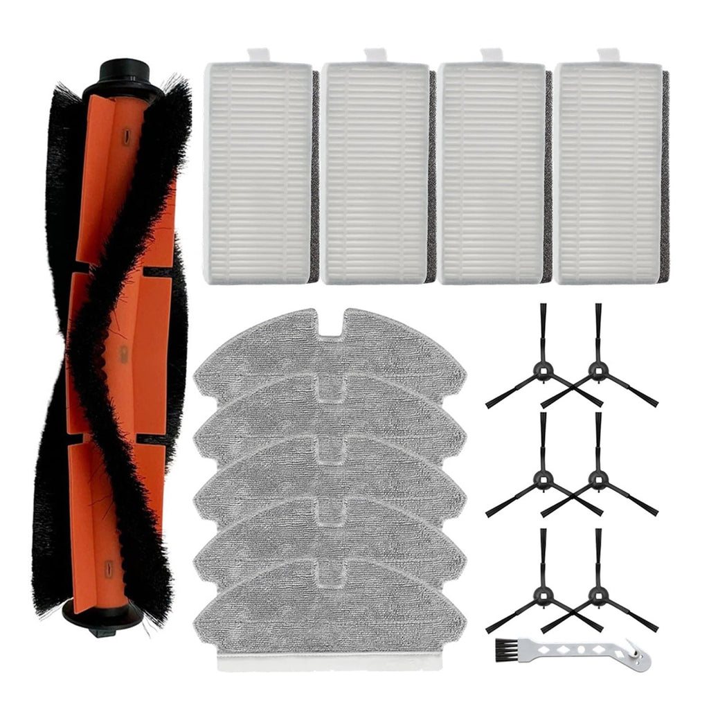 Main Brush Side Brush Filter Mop Kit Compatible For ROPO DL30 Pro