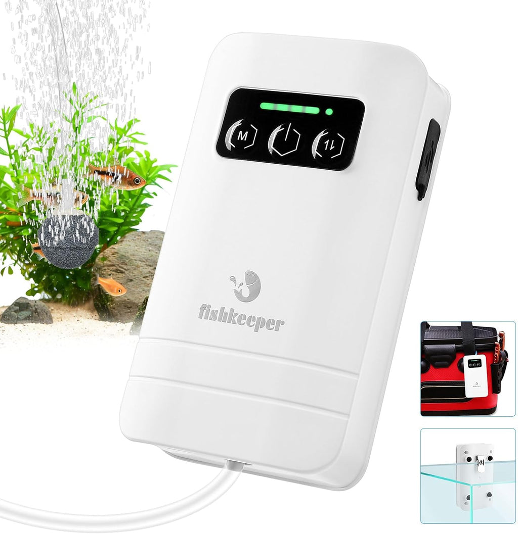 Rechargeable Aquarium Air Pump, Up to 60 Gallons Fish Tank