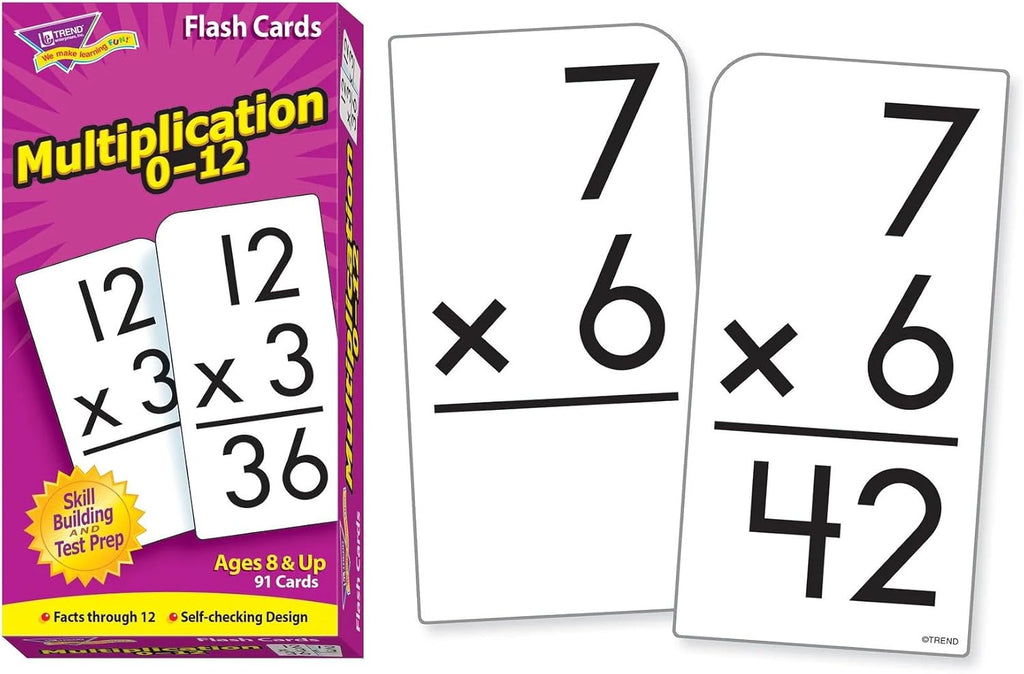 : Multiplication 0-12 Skill Drill Flash Cards, Exciting Way for Everyone to Learn, Facts Through 12, Self-Checking