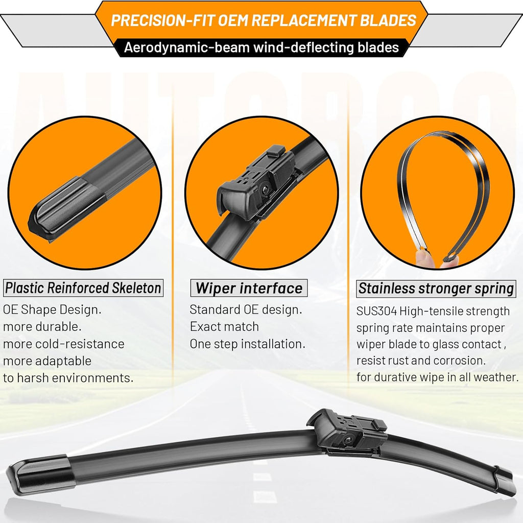 28"+21" Windshield Wipers Replacement for Ford Transit-150 Transit-250 Transit-350 2023 2022 2021 2020 2019 2018 2017