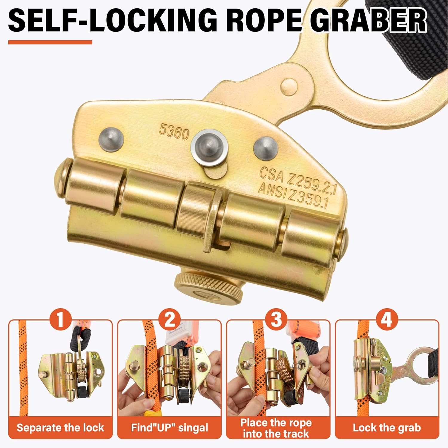 Safety Harness Fall Protection Kit - Roofing Harnesses 50ft Safety Rope | Safety Rope for Roofing Lanyard Kit 5