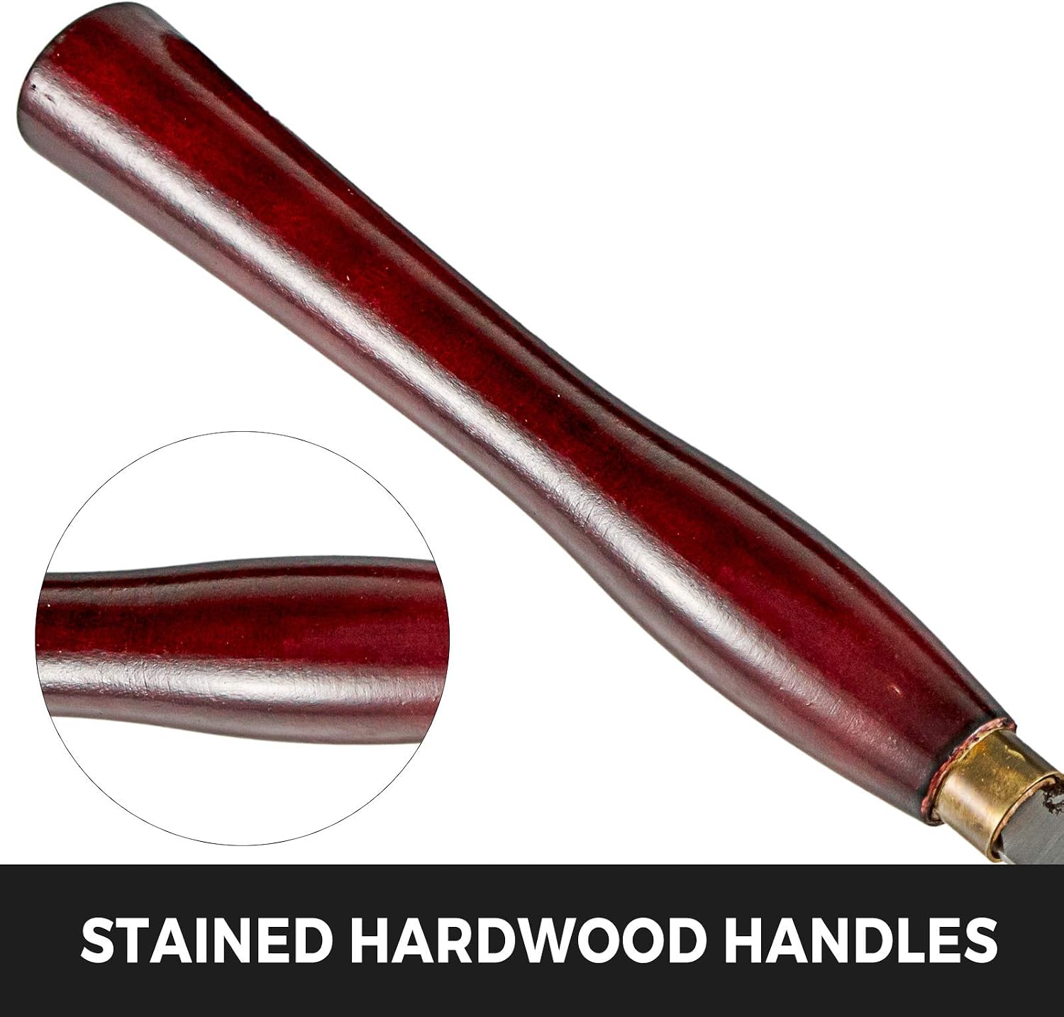 8-Piece Wood Lathe Chisel Kit, HSS Steel Blades, Woodworking Turning Tools with Wooden Storage Case, Ideal for Wood
