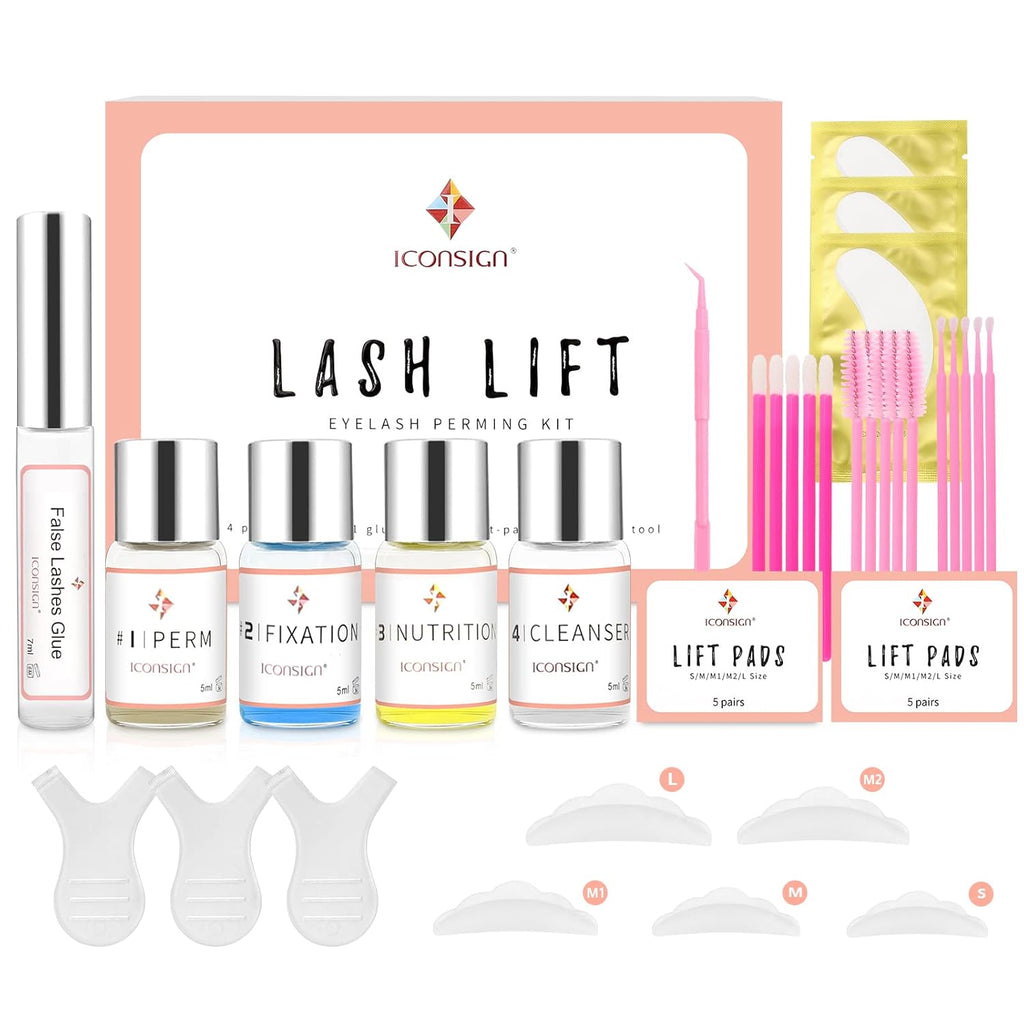 Lash Lift Kit, Eyelash Perm Kit, Professional Eyelash Curling Lash Extension Set, Glue Upgraded Version, Lash