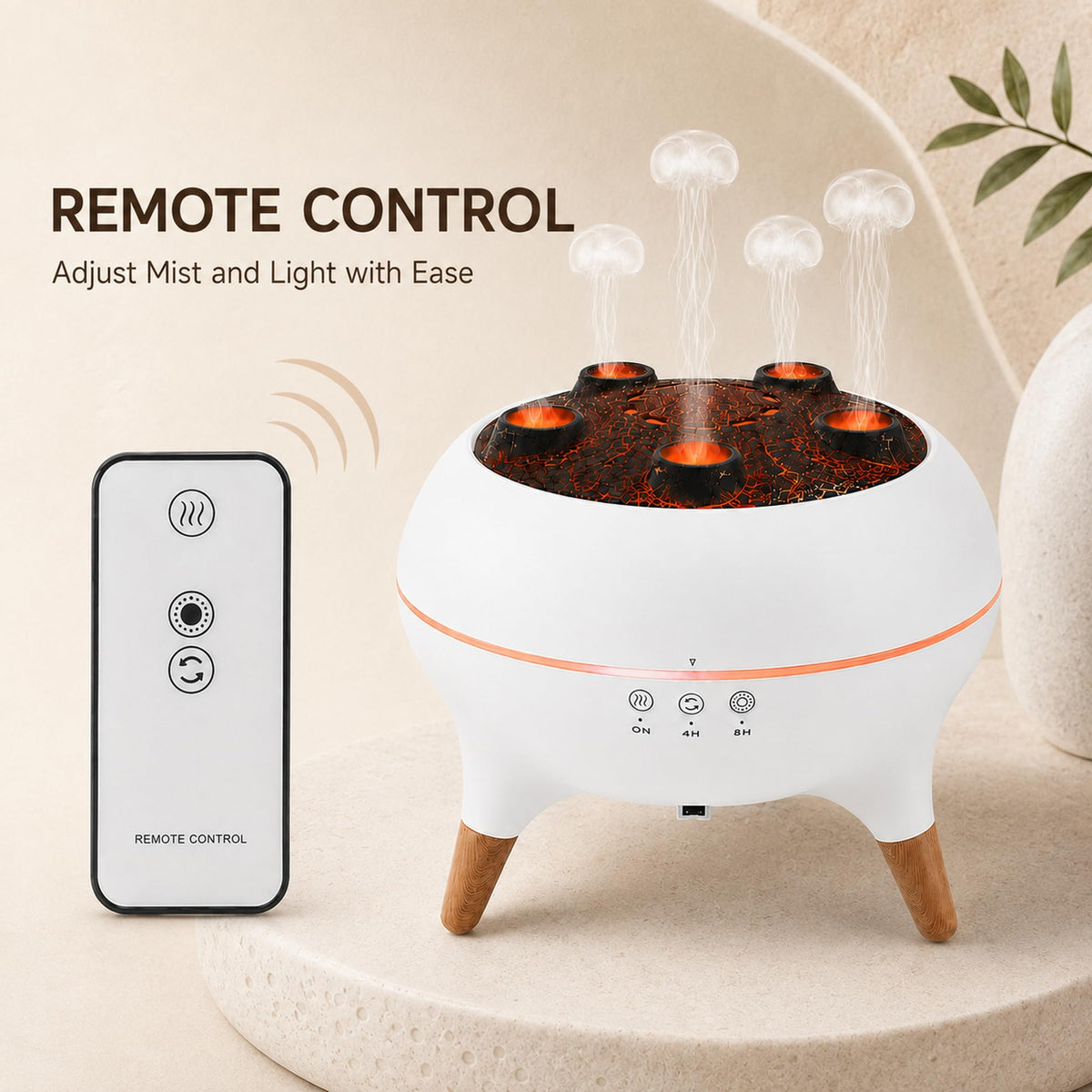 Essential Oil Diffuser 250ML Dancing Jellyfish Aromatherapy Diffuser Humidifier with 7 Colors LED Lights,Remote