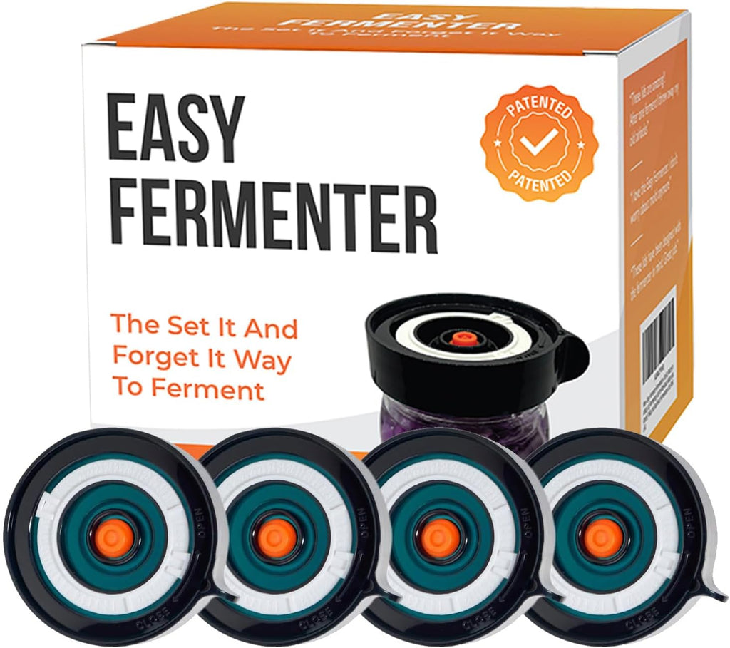 Fermentation Lids Kit, Mason Jar Airlock Lid, Fermenting Lids for Wide Mouth Mason Jars, Kimchi, Pickle, and