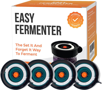 Fermentation Lids Kit, Mason Jar Airlock Lid, Fermenting Lids for Wide Mouth Mason Jars, Kimchi, Pickle, and