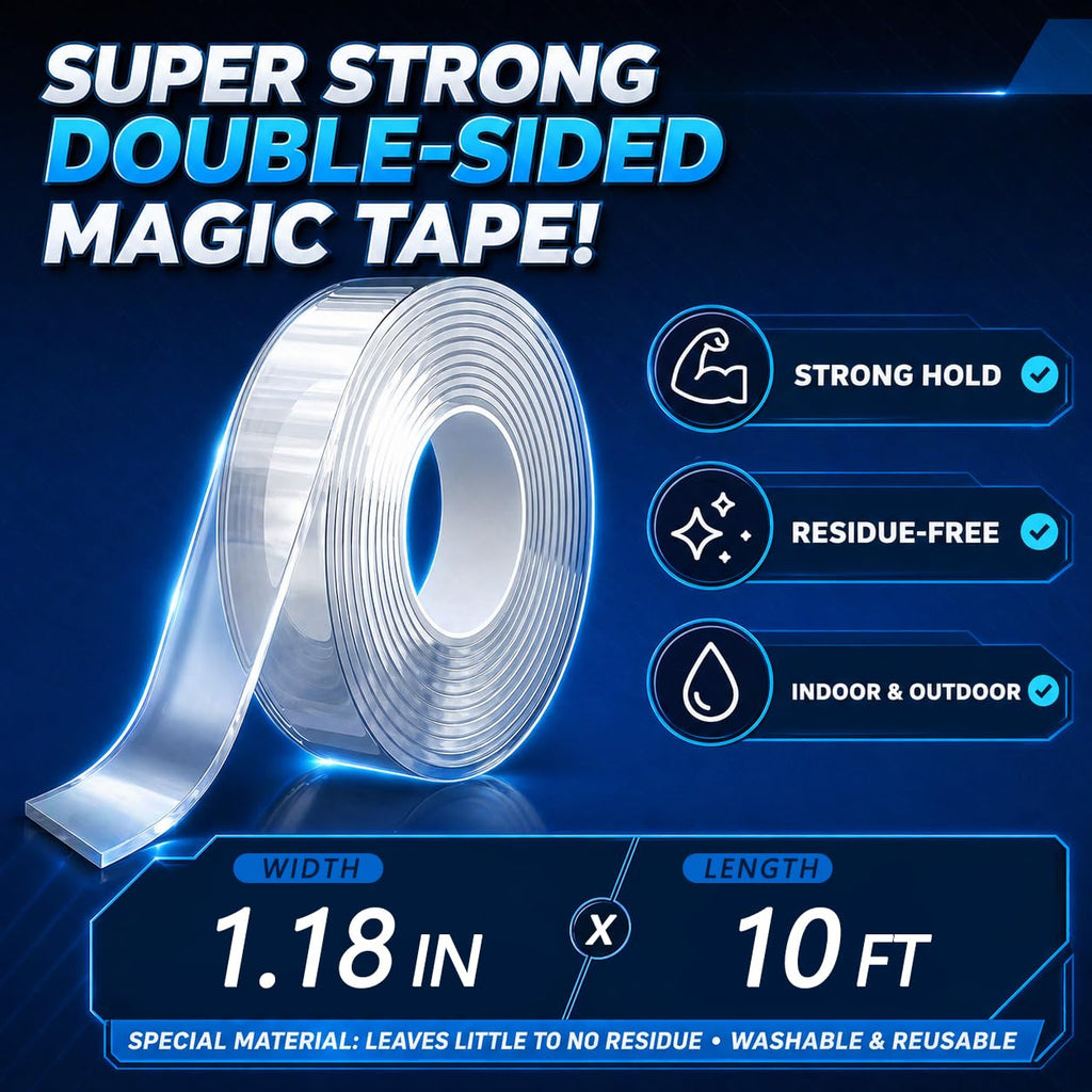 Nano Double Sided Tape, Removable Reusable Mounting Tape