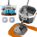 Spin Mop and Bucket Set with Wringer, Hands-Free Floor Mop System