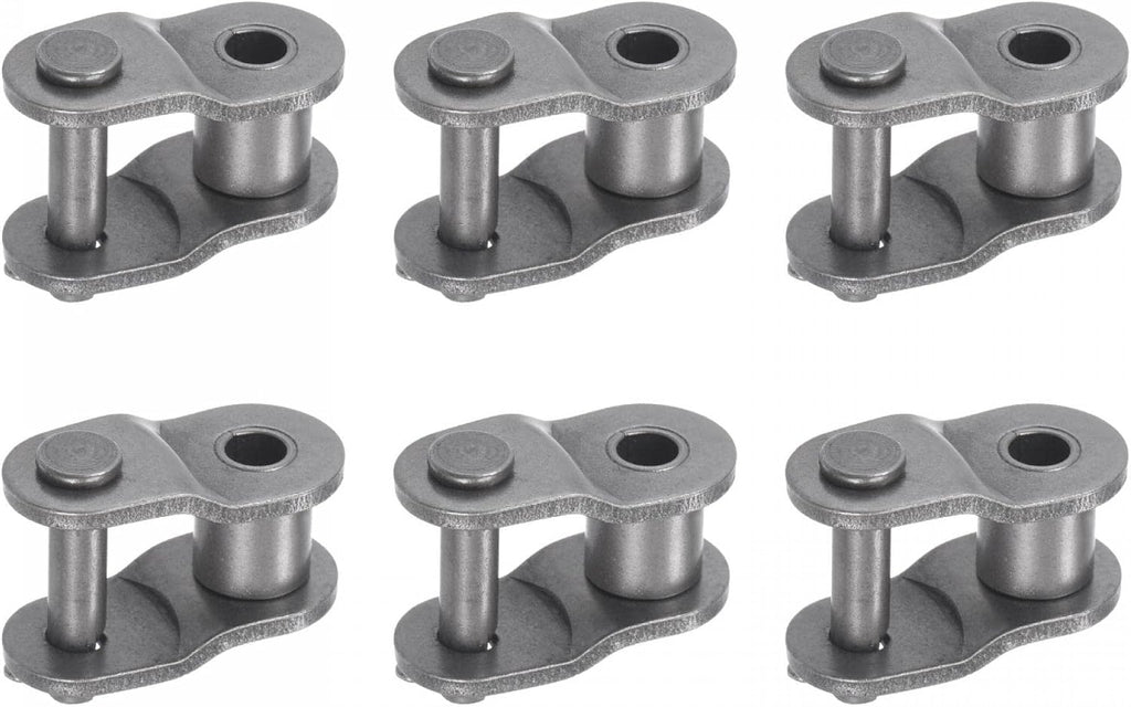 uxcell 6Pcs #80 Chain Offset Half Link Roller, 1" Pitch Carbon Steel, Standard Chain End Connector Split Links for 16A Chain