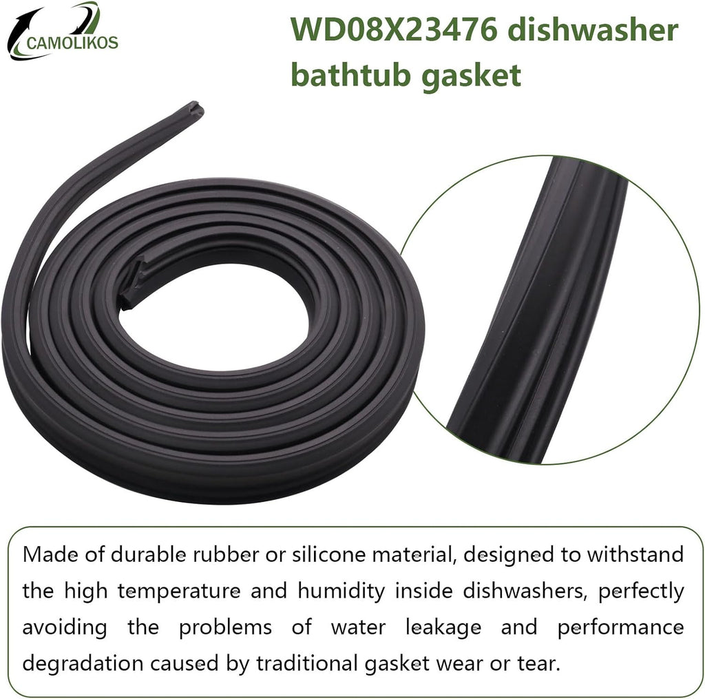WD08X23476 Dishwasher Door Seal Replacement for GE, Hotpoint - Replaces AP6041569, WD08X22094, WD08X10088, WD08X20674, PS11774412