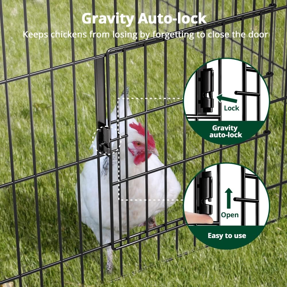 Chicken Coop, 86"x40"x40" Chicken Run Pen with Cover for Yard