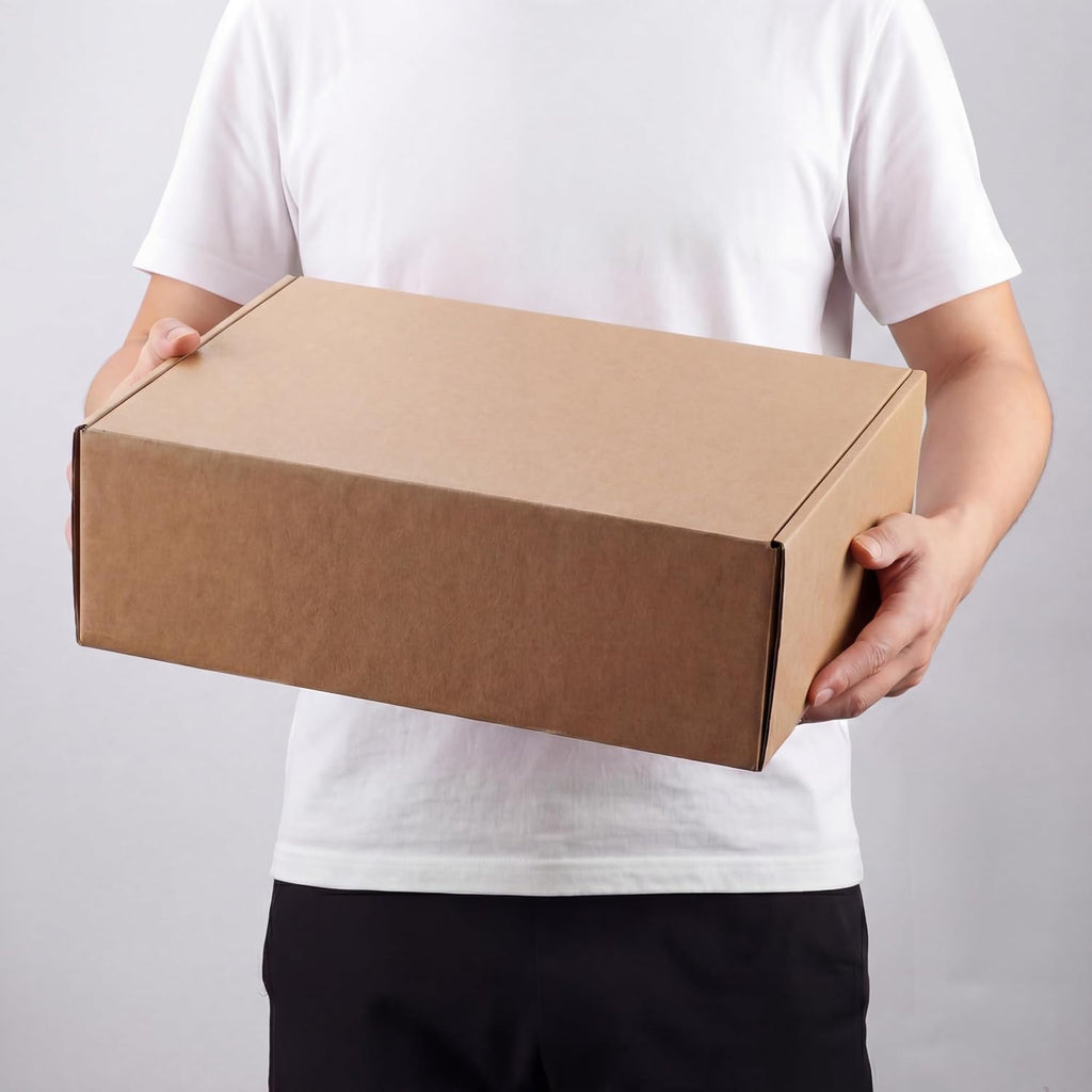 15 Pack 13x10x4 inch Cardboard Shipping Boxes, Brown Gift Boxes