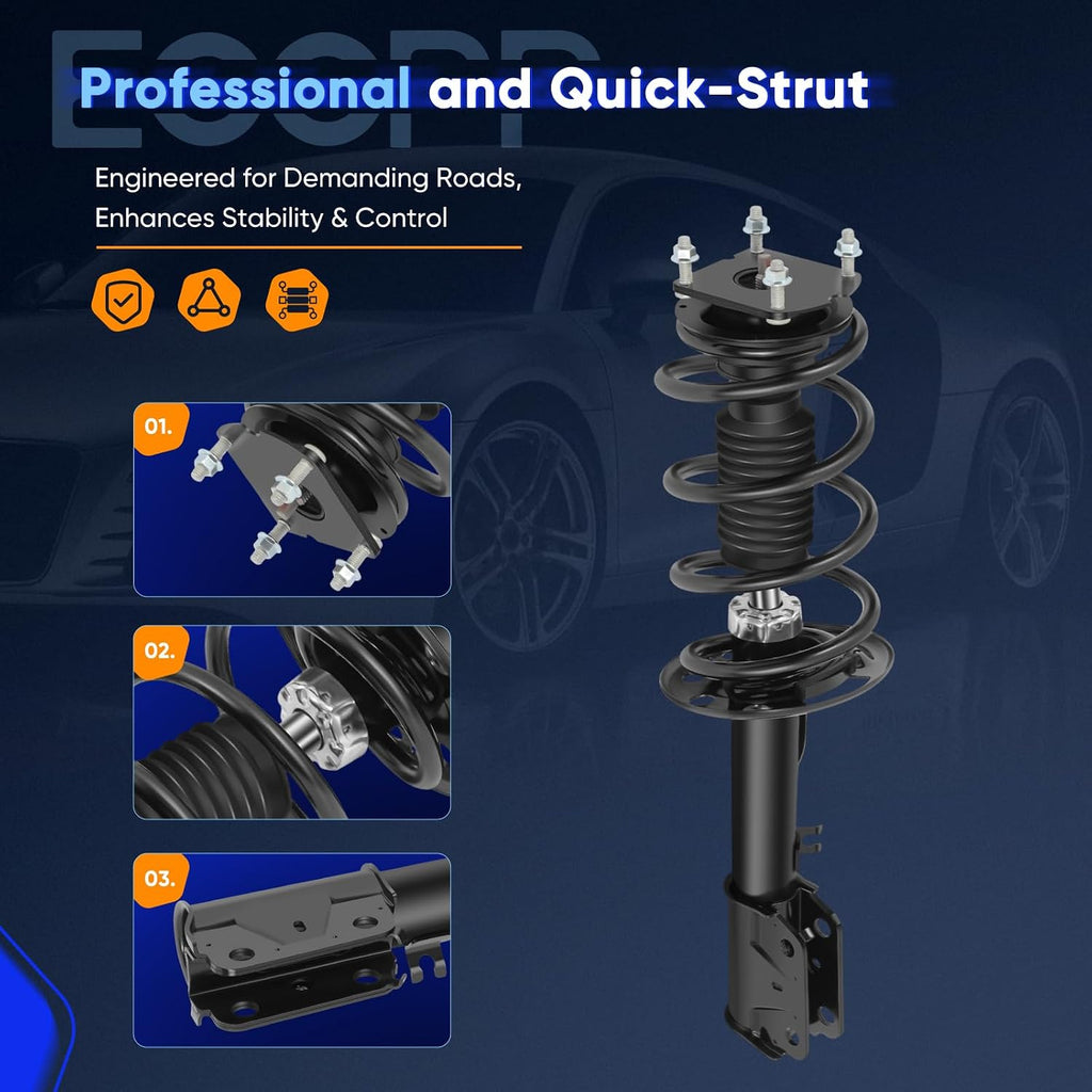 ECCPP Complete Struts Spring Assembly Front for Ford Explorer 2011-2013