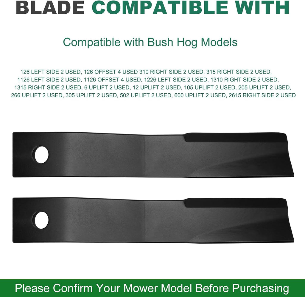 Replacement Bush Hog Rotary Cutter Blades – Part Number 7555, Fits Bush Hog Models 7555 7555BH BH25 RB60 SQ60