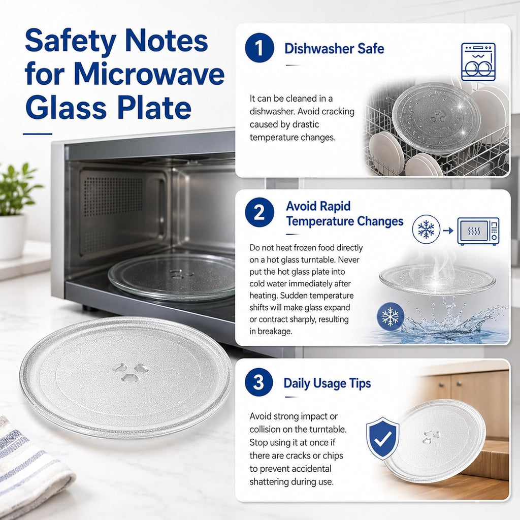 9.6 Inch Microwave Glass Plate Replacement, for LG, GE, Panasonic