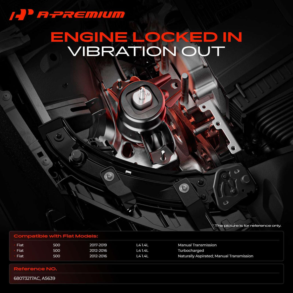 A-Premium Front Right Engine Motor Mount Compatible with Fiat