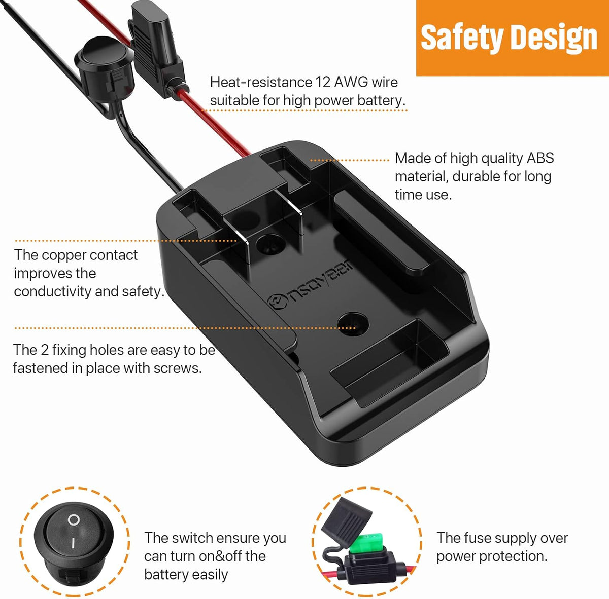 Power Wheel Adapter for 20V Max Battery, 2 Pack