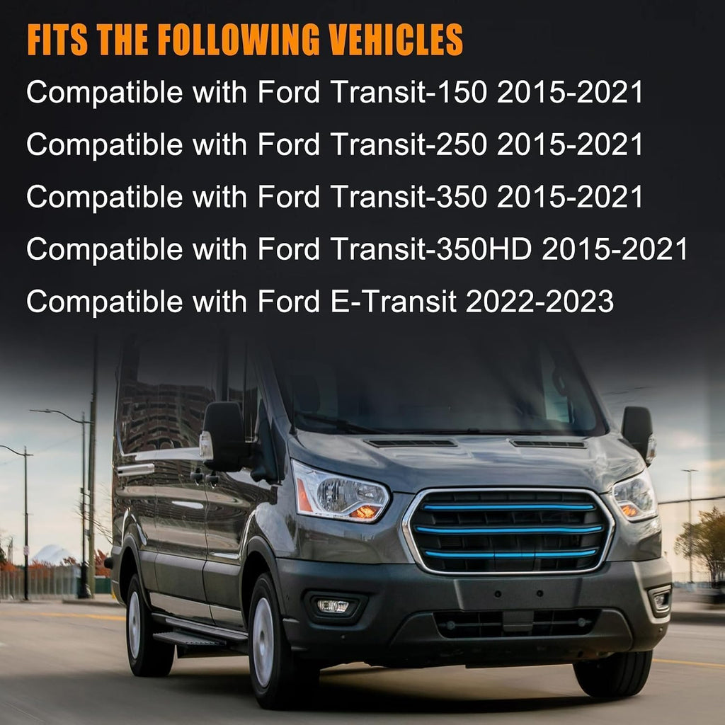 Right Side Exterior Fender Upper Molding Mirror Trim Fit for Ford Transit | Driver Side Fit for Ford Transit-150