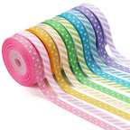Grosgrain Ribbon Set, Striped & Polka Dot Spring Easter Ribbons