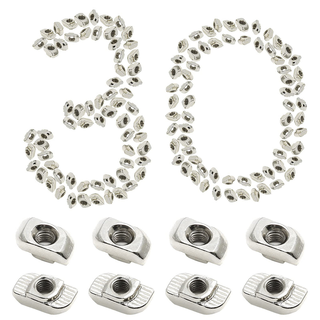 Rierdge Sliding T Nuts, M5 Thread, 8mm T-Slot, 50 Pcs