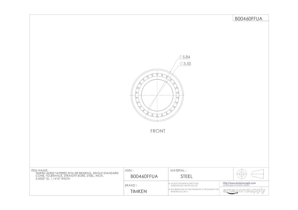 Timken Tapered Roller Bearing Cone - 42350