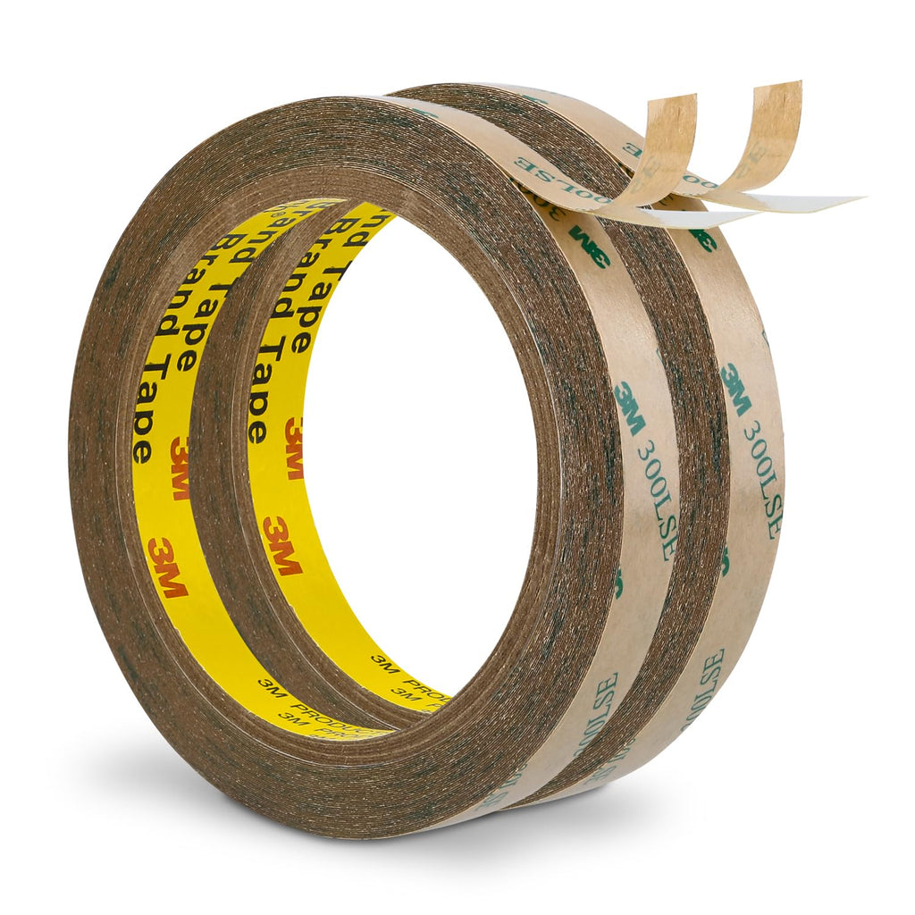 3M 300LSE Double Sided Tape 0.5" x 36Ft, Clear – 2 Pack