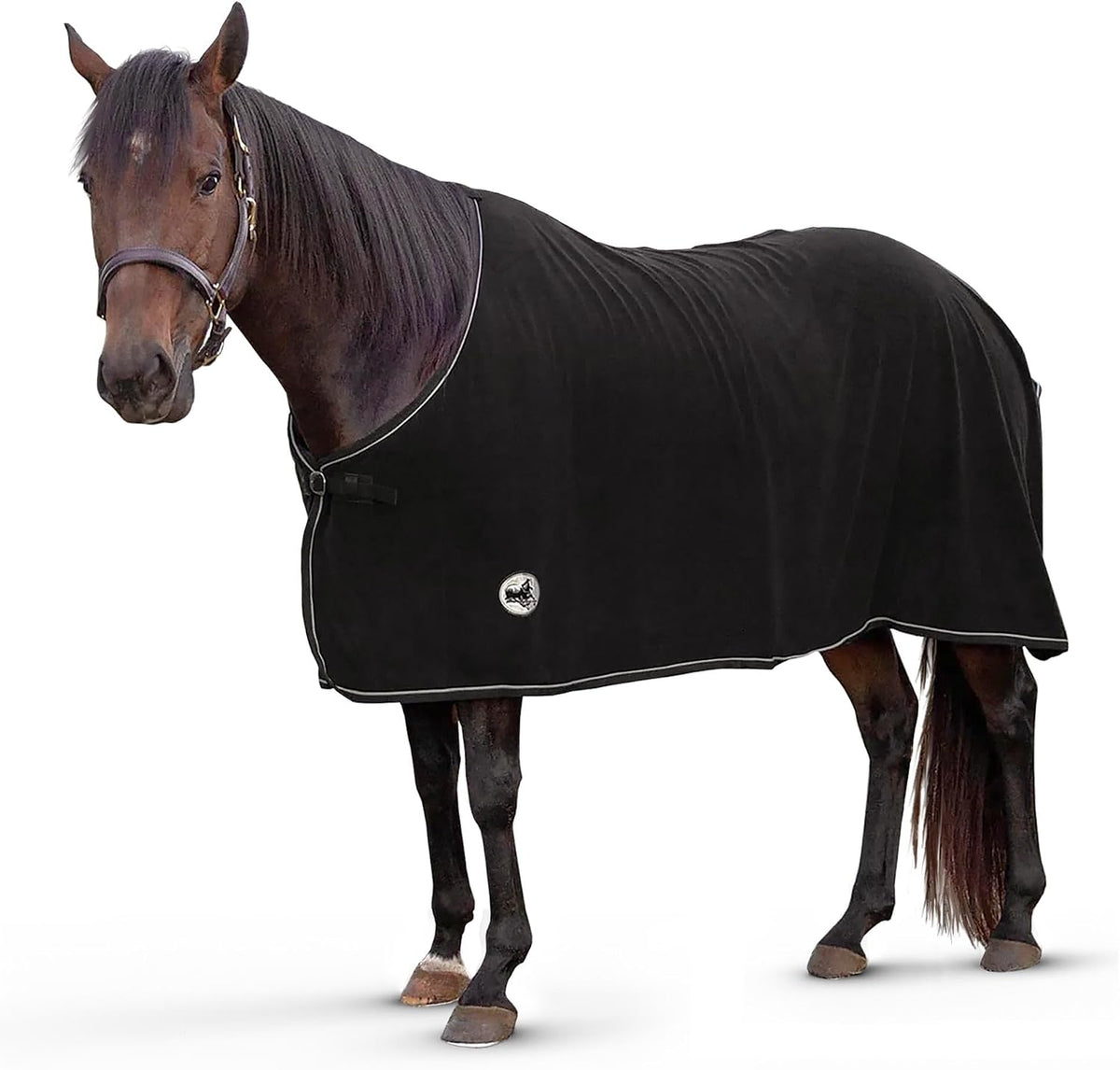 Elite Fleece Cooler Blanket for Horses, 75" – Contoured Moisture Wicking Horse Cooler, Lightweight Breathable Fleece